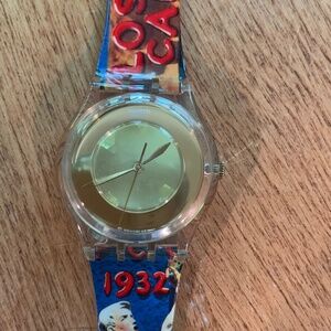 Vintage Swatch watch ..Los Angeles  Olympics. gent size.